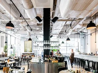 s36沙龙会助力斯德哥尔摩的法国工业风餐厅Usine
